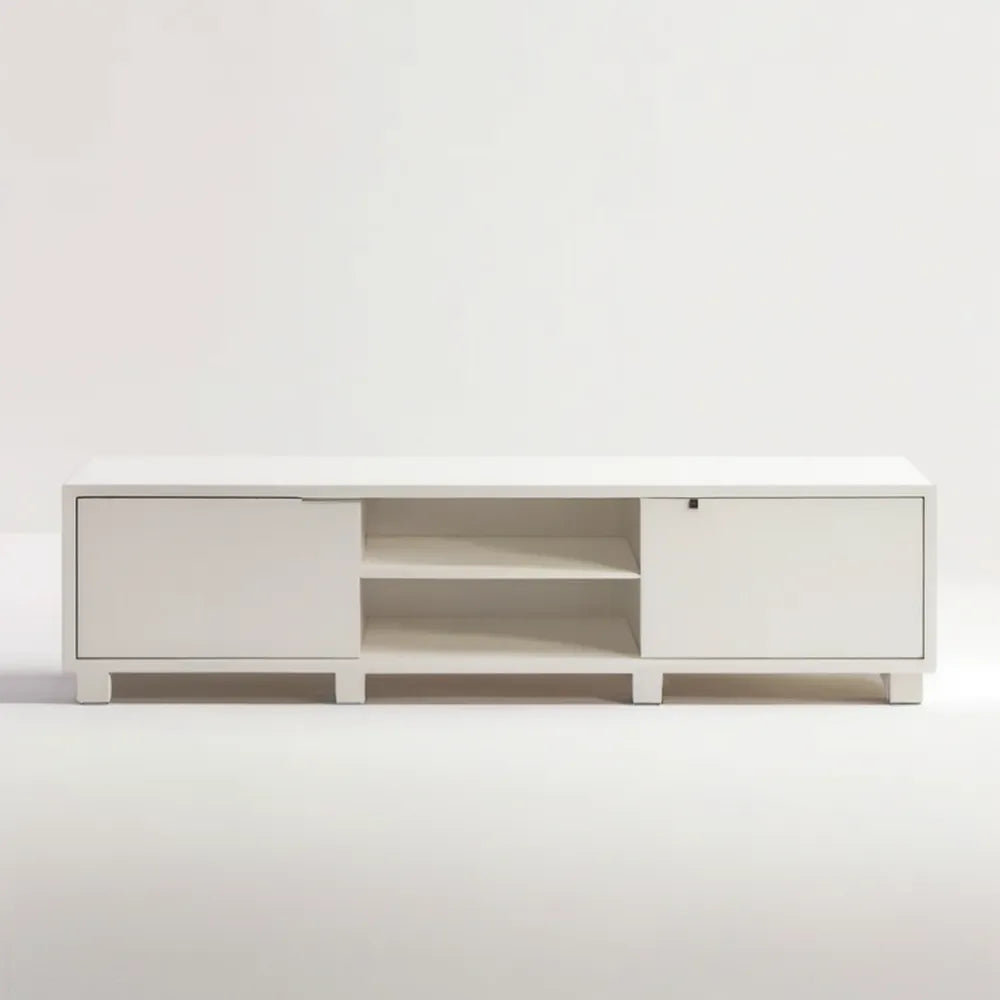Biała szafka RTV z płyty MDF 160 x 40 x 45 cm