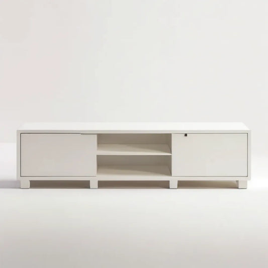 Biała szafka RTV z płyty MDF 160 x 40 x 45 cm
