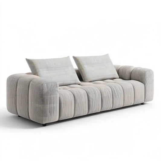 Sofa 3-osobowa jasnoszara z czarnymi nóżkami, 220 × 95 × 78 cm